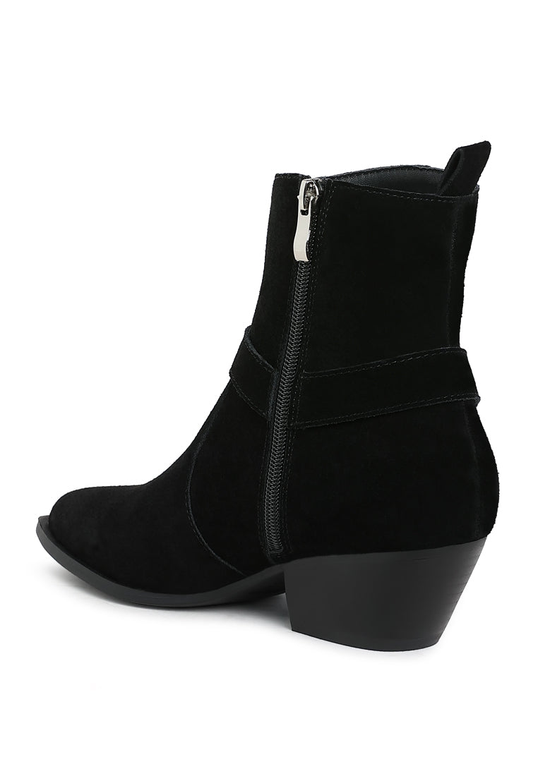 harness detail ankle boots by ruw#color_black