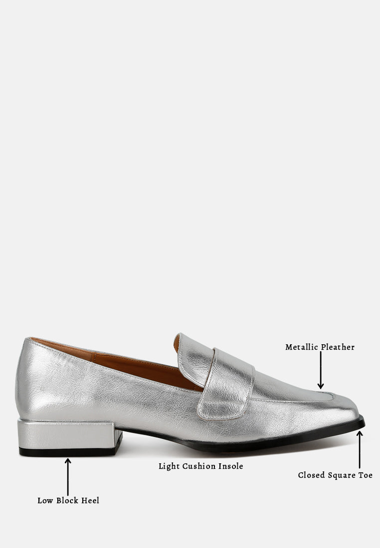 metallic penny loafers by ruw
#color_silver