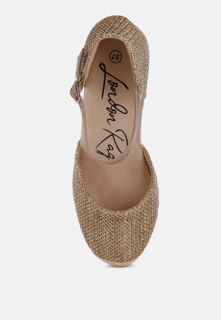 raffia woven wedge sandals by ruw#color_beige