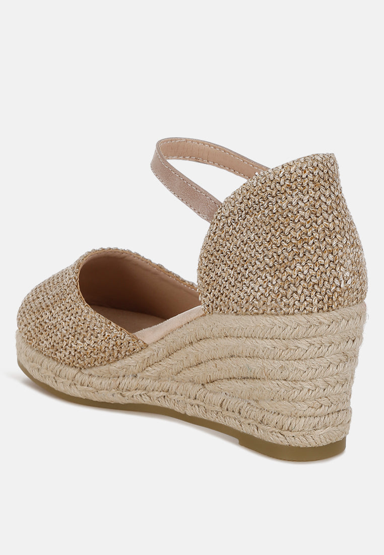 raffia woven wedge sandals by ruw#color_beige