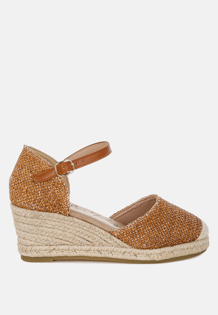raffia woven wedge sandals by ruw#color_tan