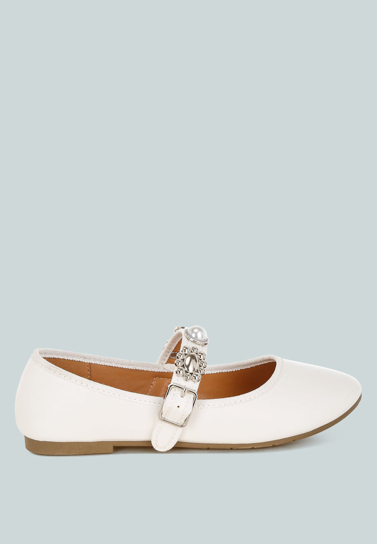 kavana charms embellished flat mary janes#color_white