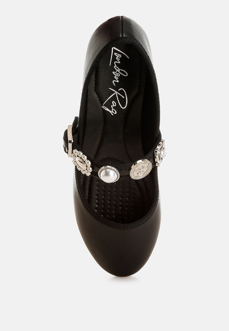 kavana charms embellished flat mary janes#color_black