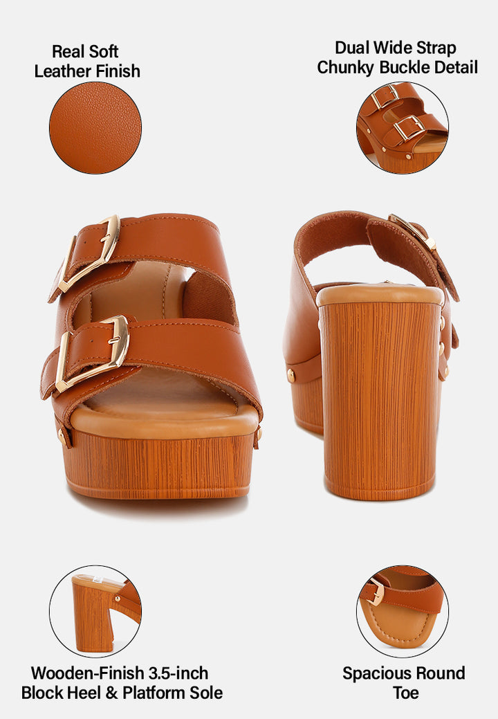 kenna dual buckle strap sandals#color_tan