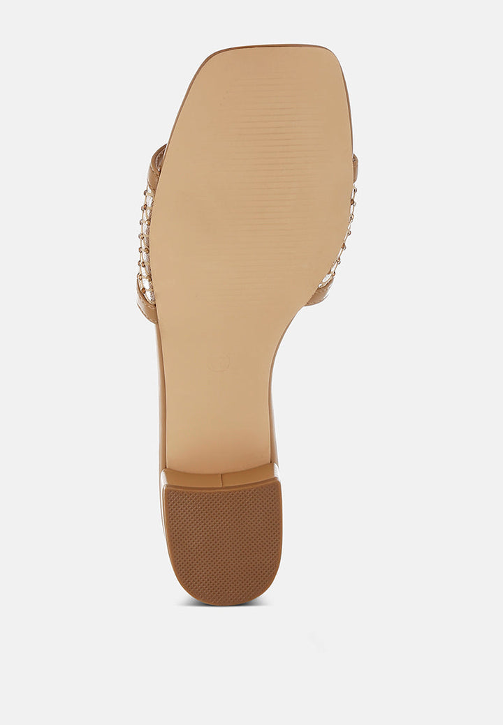 rhinestone studded slip-on heels by ruw#color_beige