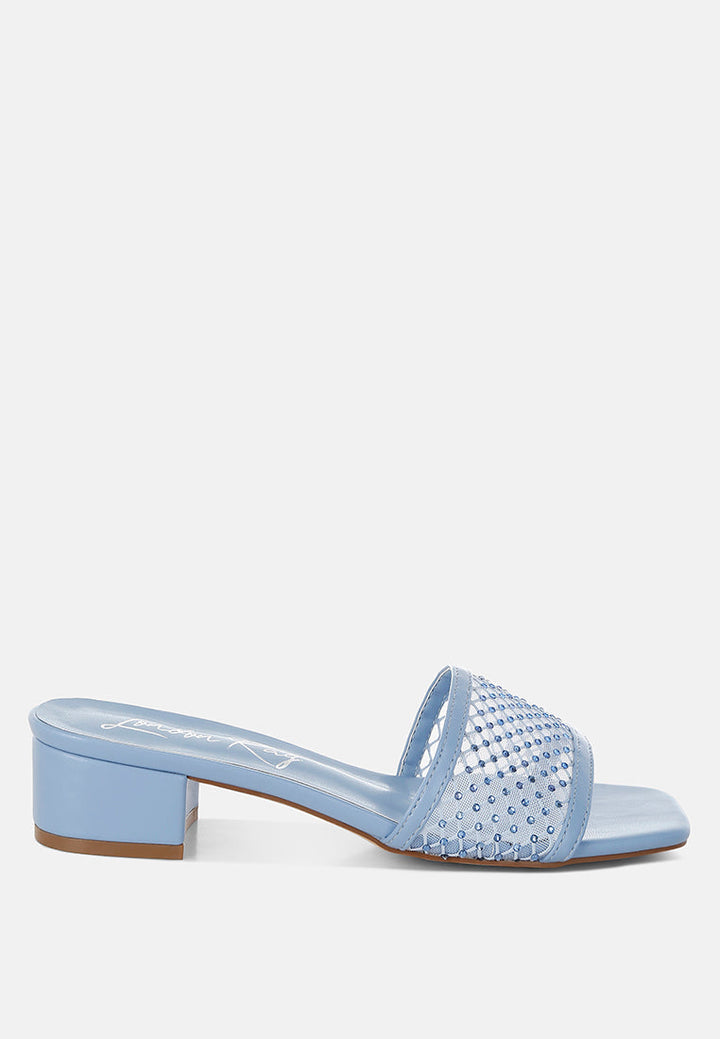 rhinestone studded slip-on heels by ruw#color_blue