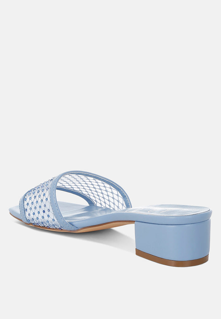 rhinestone studded slip-on heels by ruw#color_blue