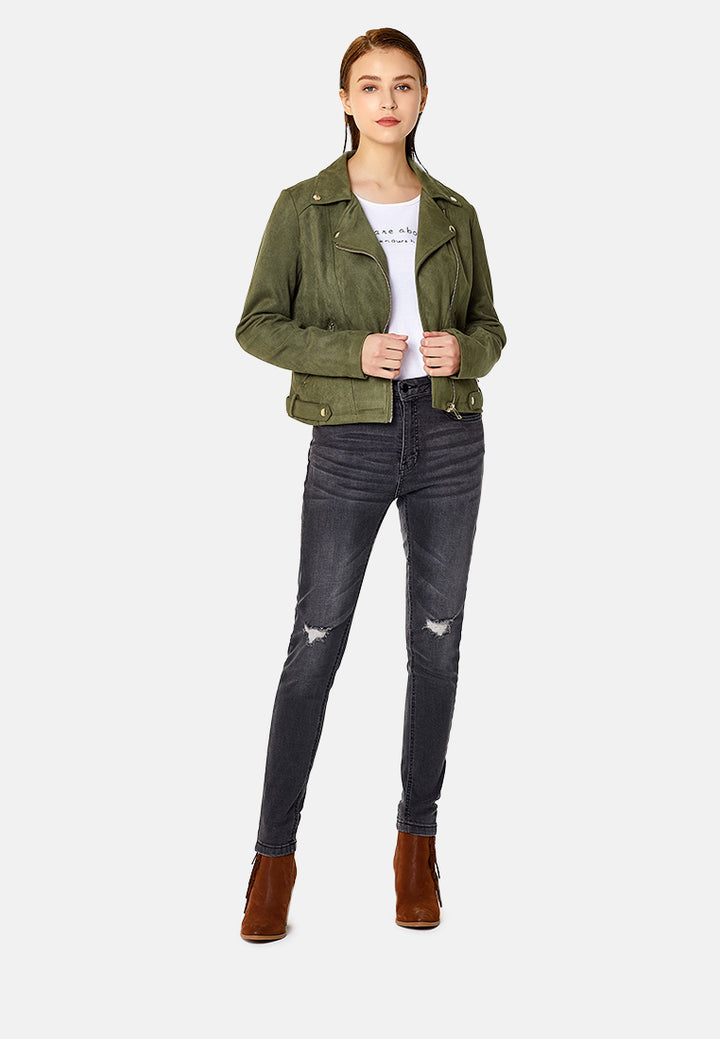 suede biker jacket#color_khaki