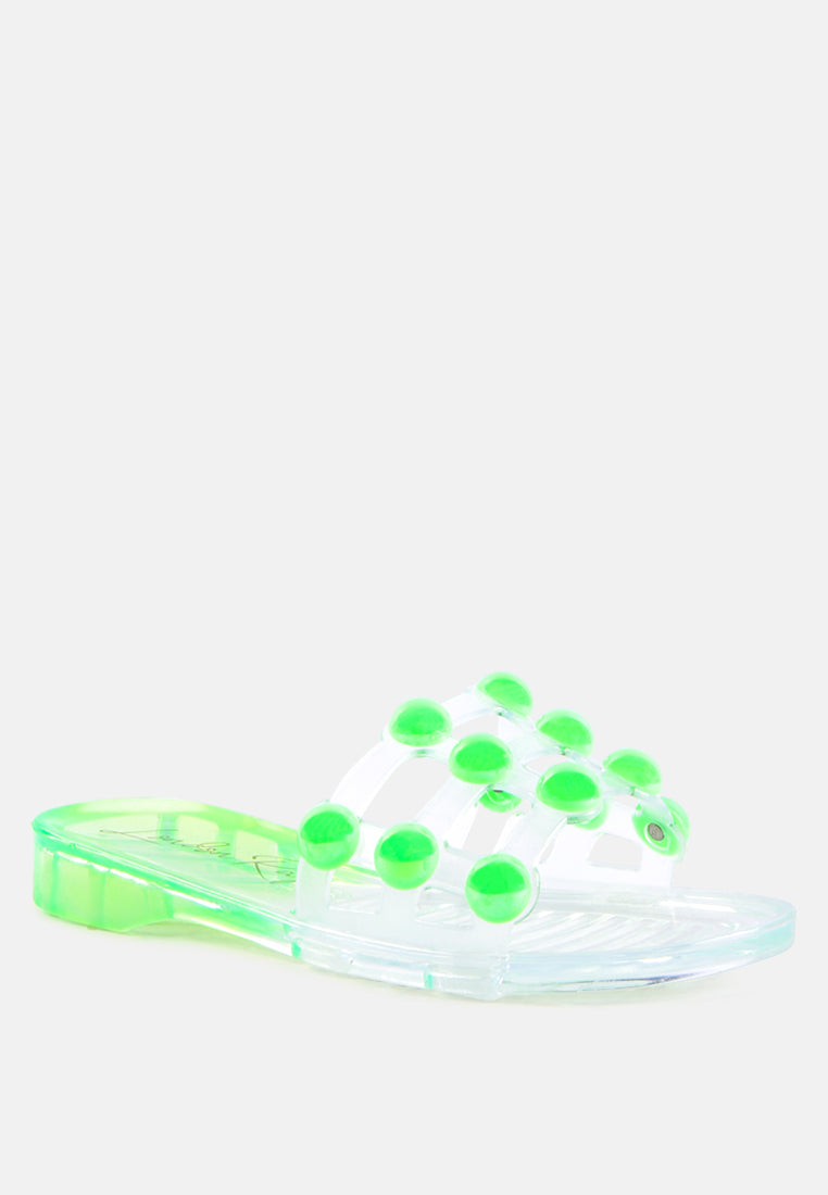 kids jelly gems slip-on flats#color_green