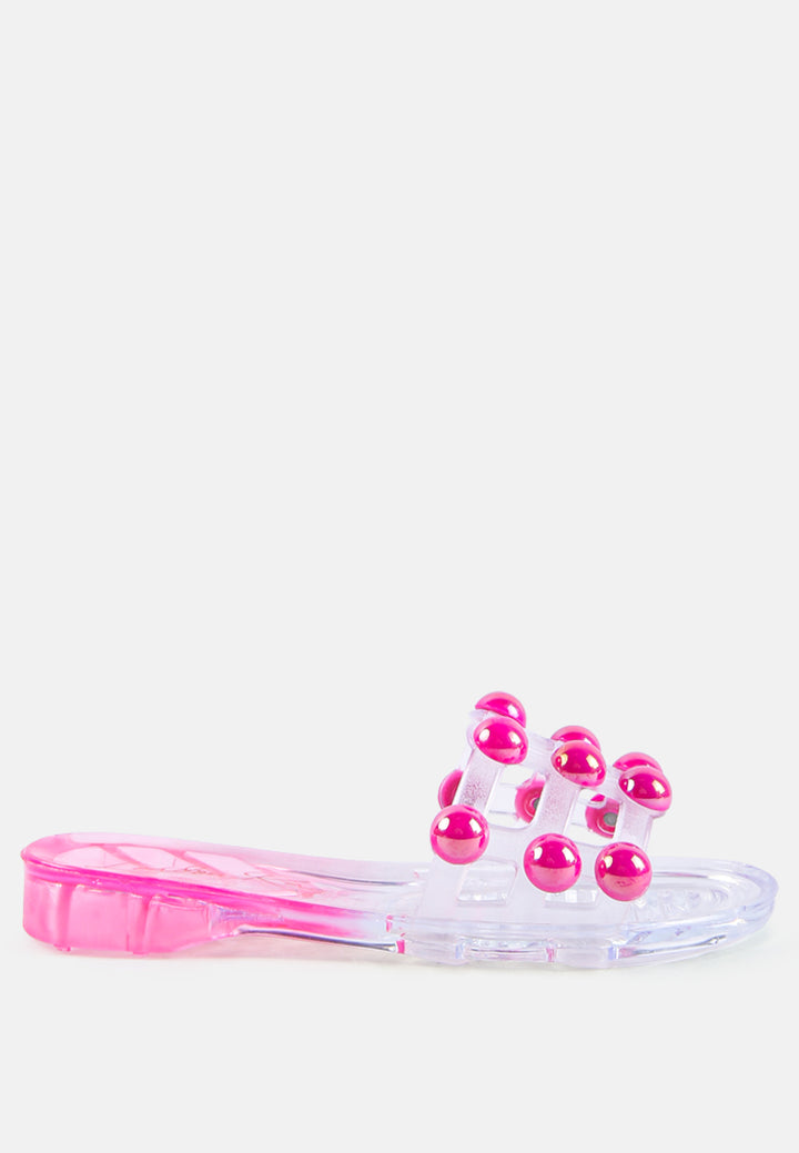 kids jelly gems slip-on flats#color_pink