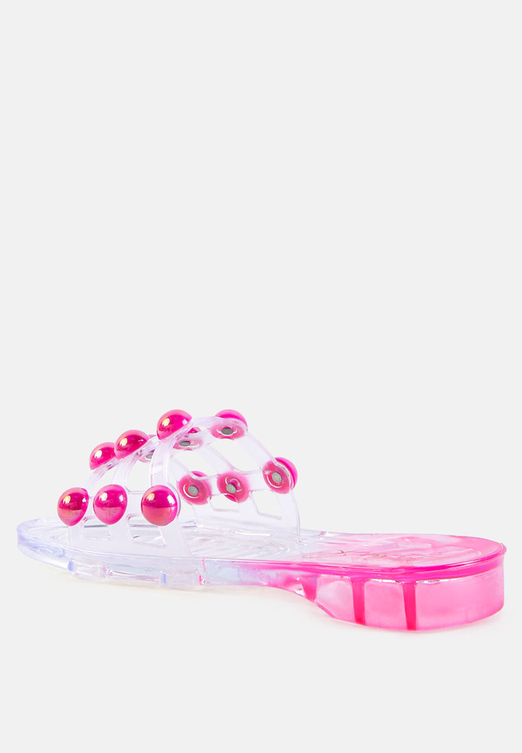 kids jelly gems slip-on flats#color_pink