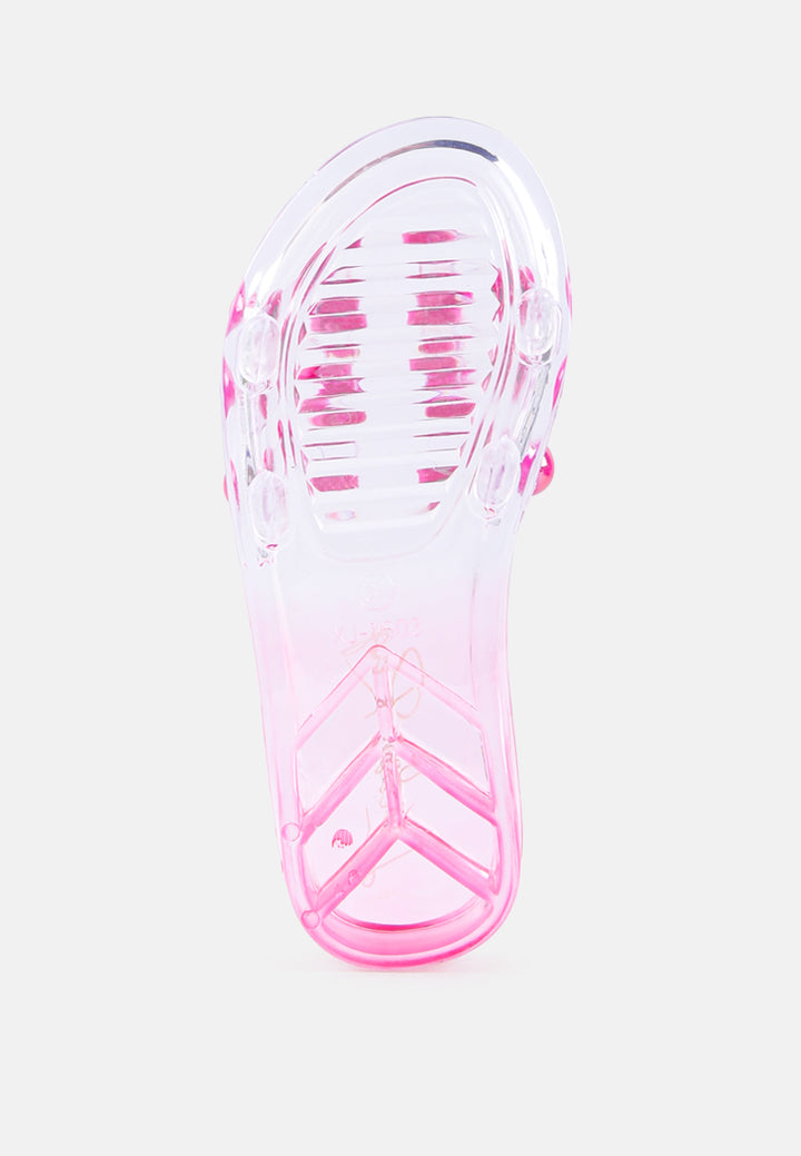 kids jelly gems slip-on flats#color_pink