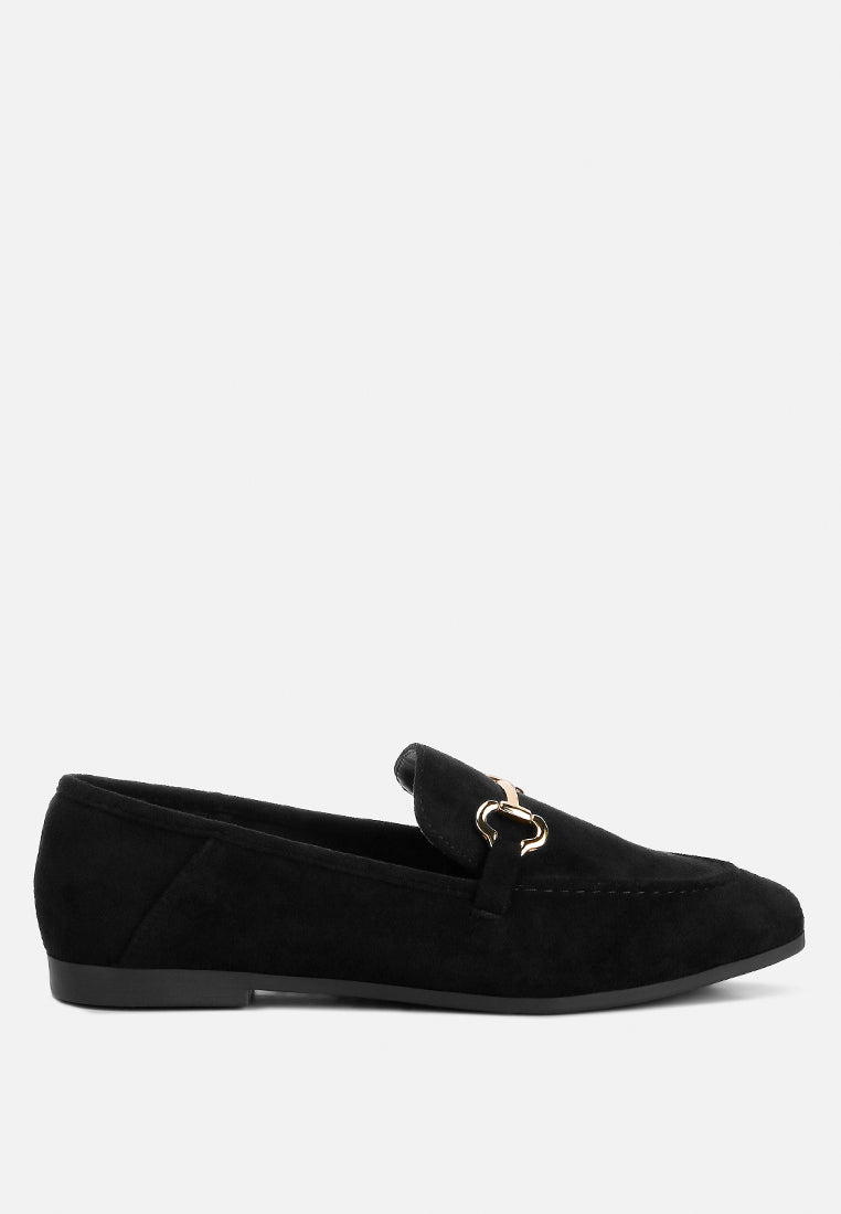 horsebit embellished loafers by ruw#color_black