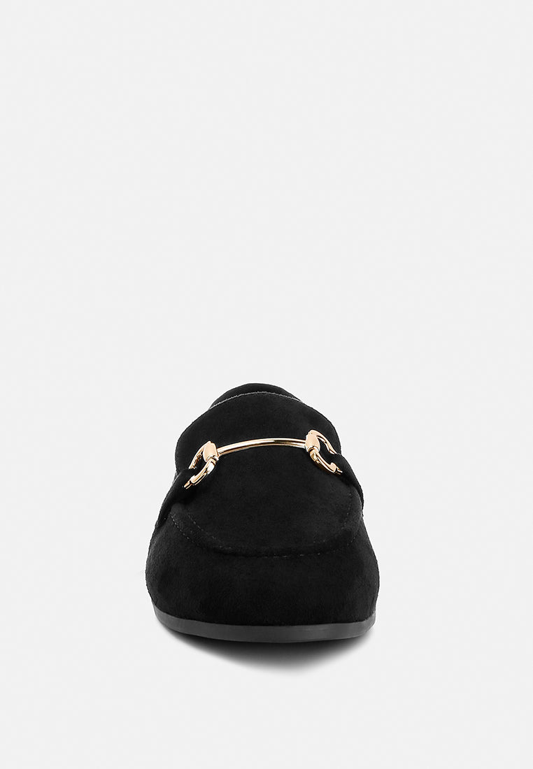 horsebit embellished loafers by ruw#color_black