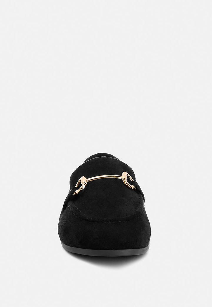 horsebit embellished loafers by ruw#color_black