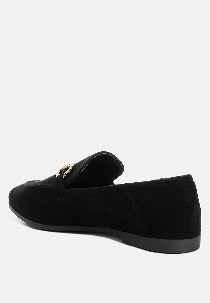 horsebit embellished loafers by ruw#color_black