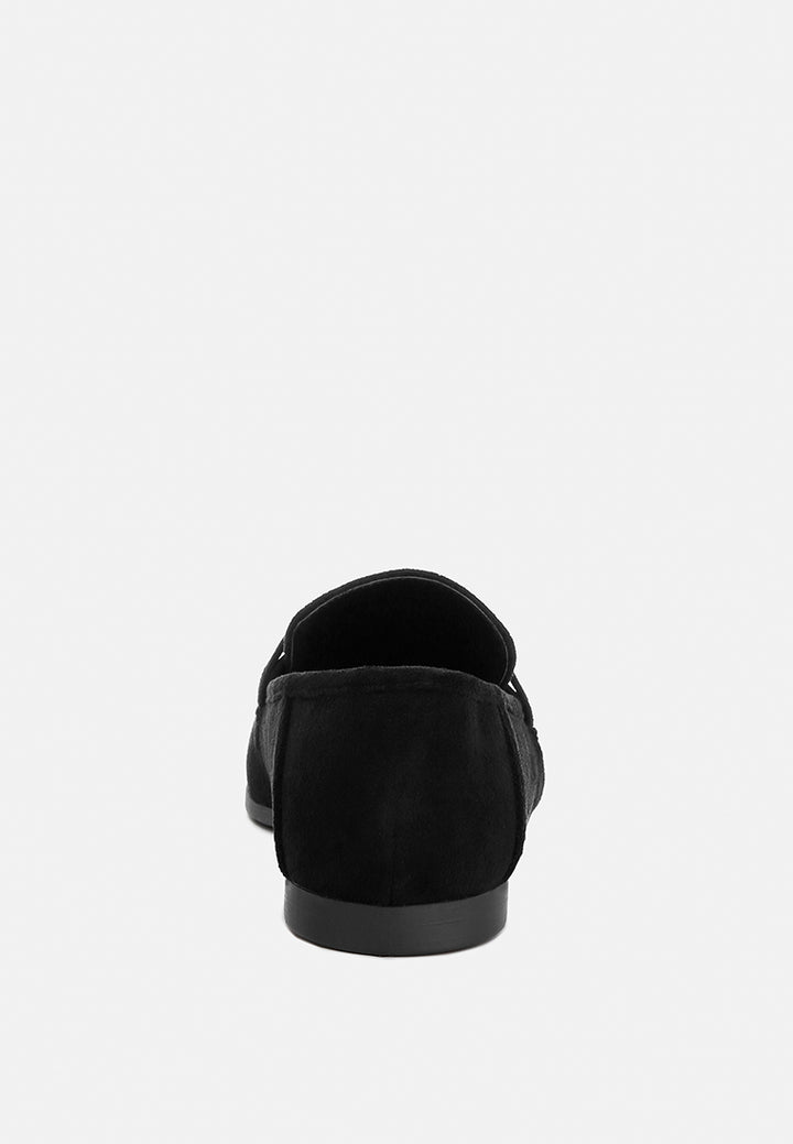 horsebit embellished loafers by ruw#color_black