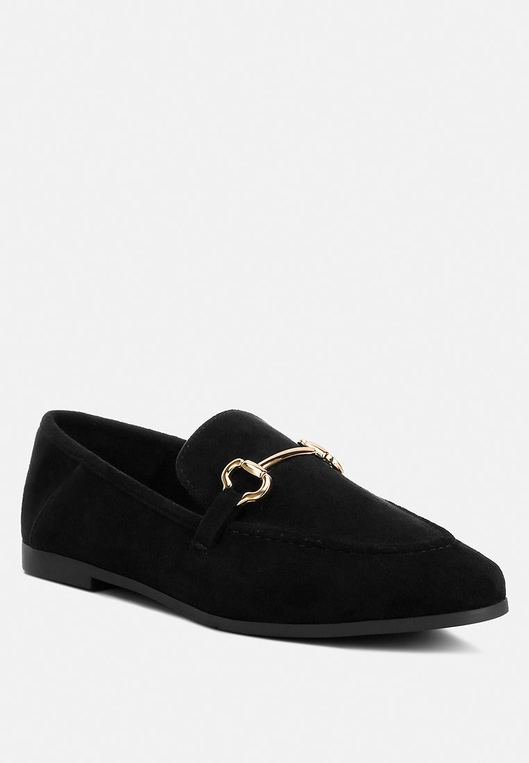 horsebit embellished loafers by ruw#color_black