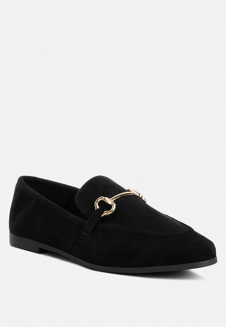 horsebit embellished loafers by ruw#color_black