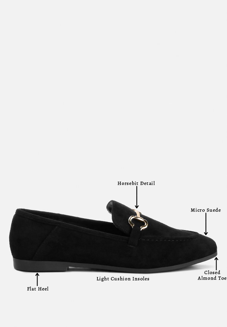 horsebit embellished loafers by ruw#color_black