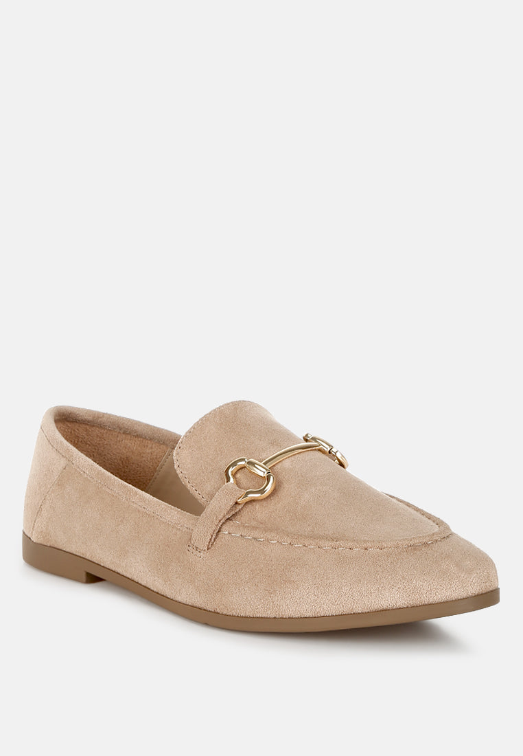 horsebit embellished loafers by ruw#color_taupe
