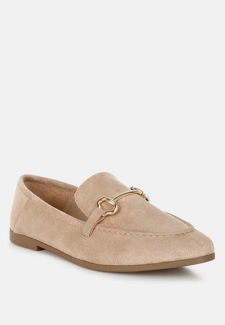 horsebit embellished loafers by ruw#color_taupe