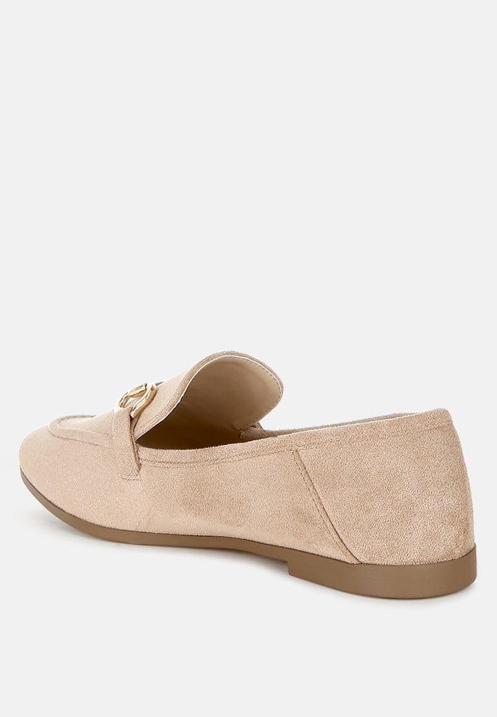 horsebit embellished loafers by ruw#color_taupe