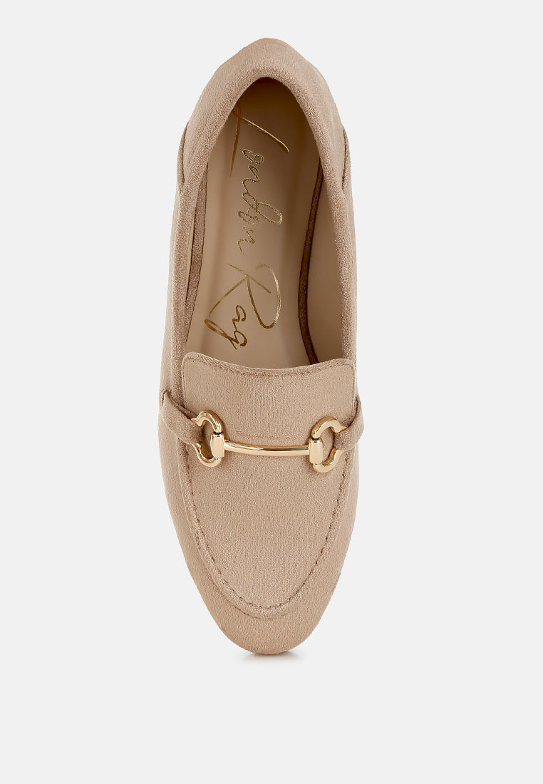 horsebit embellished loafers by ruw#color_taupe