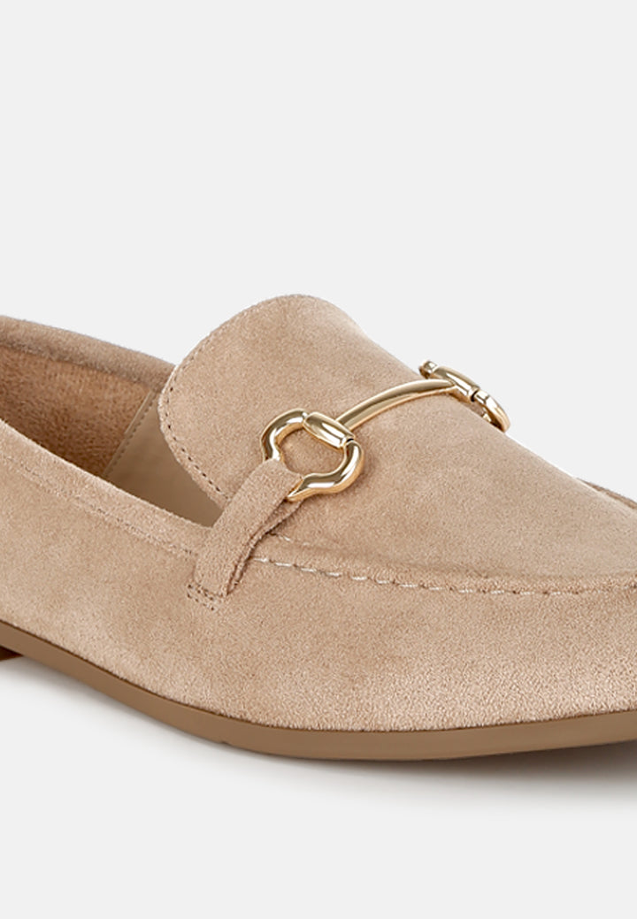 horsebit embellished loafers by ruw#color_taupe