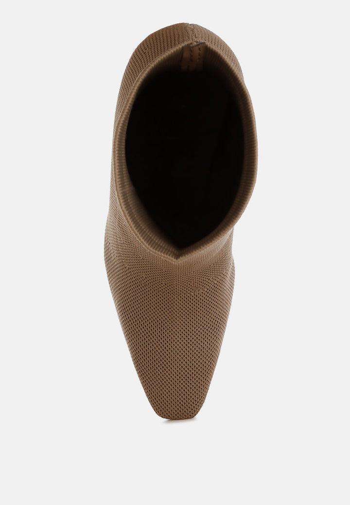 knitted sock boots by ruw#color_taupe