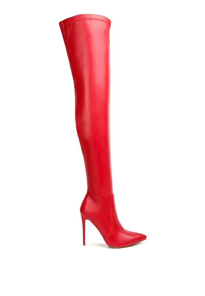 gush over knee heeled boots by ruw#color_red
