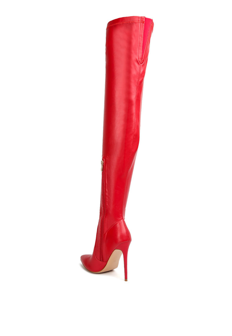 gush over knee heeled boots by ruw#color_red