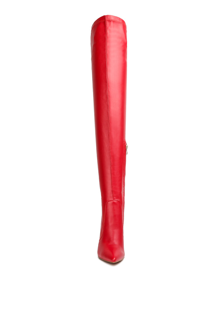 gush over knee heeled boots by ruw#color_red