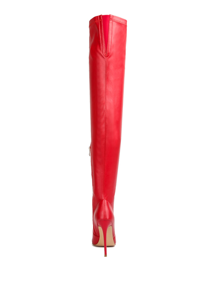 gush over knee heeled boots by ruw#color_red