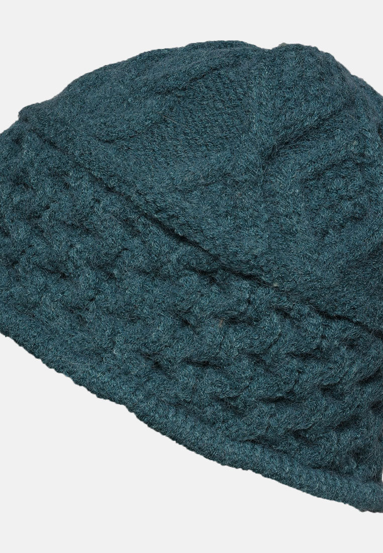 knit bucket hat#color_teal-green