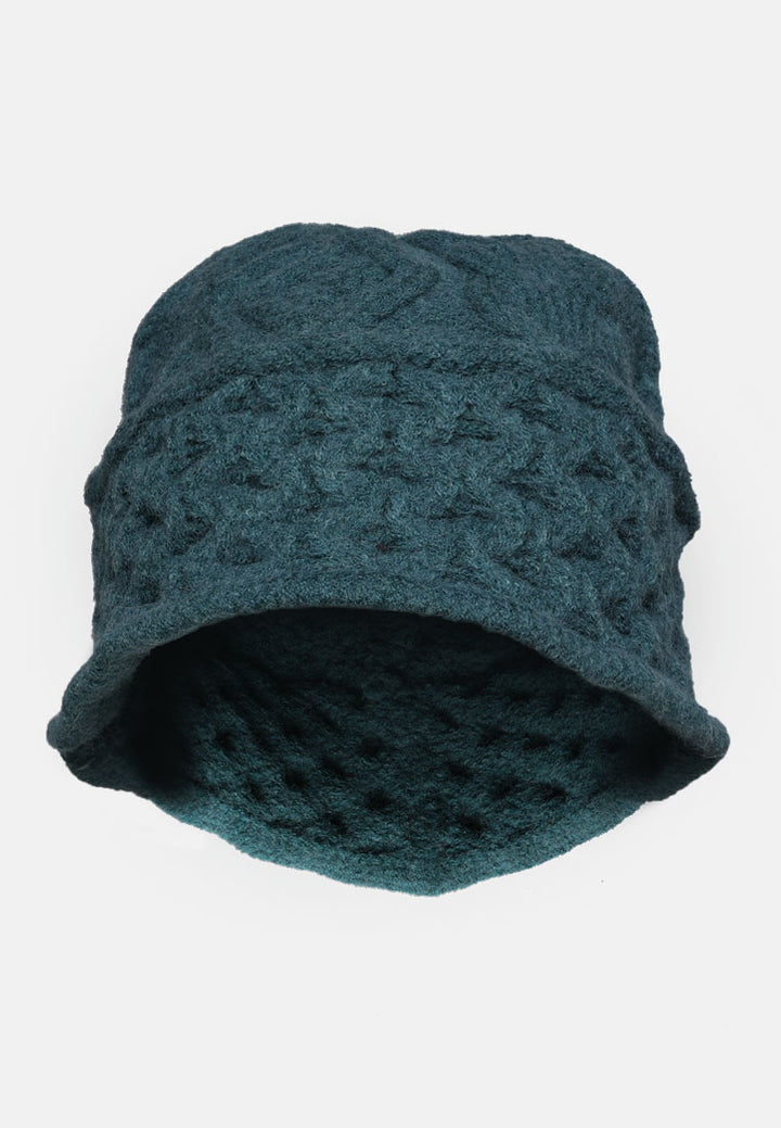 knit bucket hat#color_teal-green