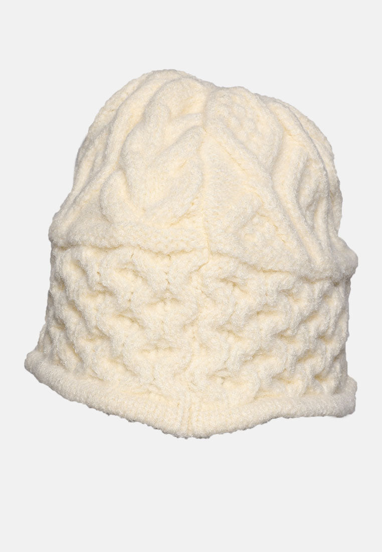 knit bucket hat#color_white