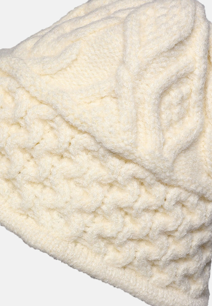 knit bucket hat#color_white