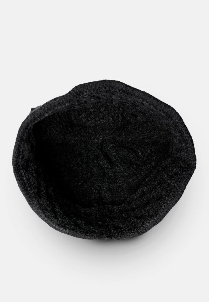 knit bucket hat#color_black