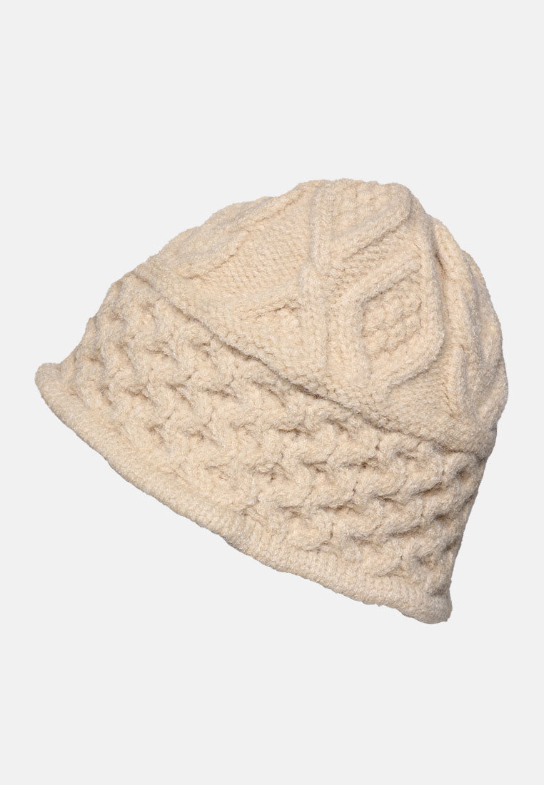 knit bucket hat#color_cream