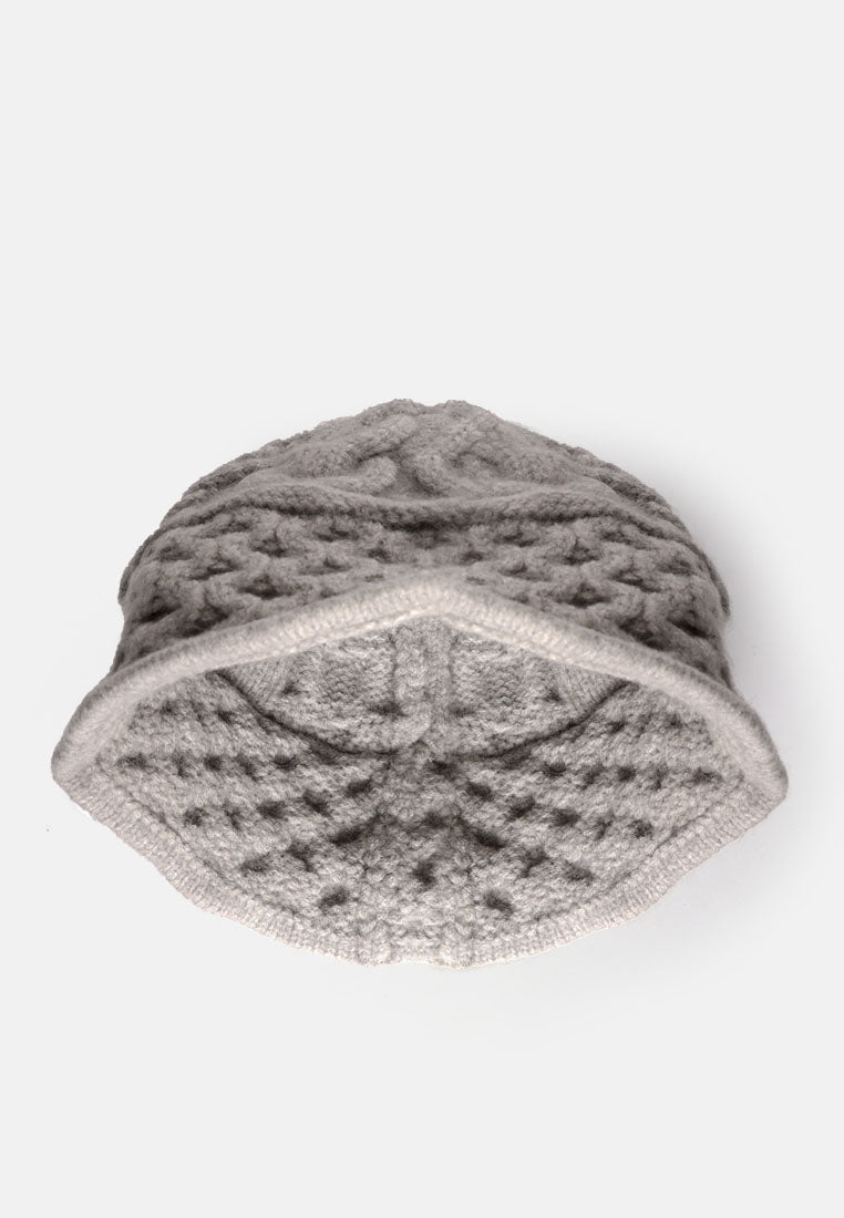 knit bucket hat#color_grey