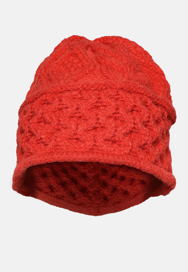 knit bucket hat#color_red