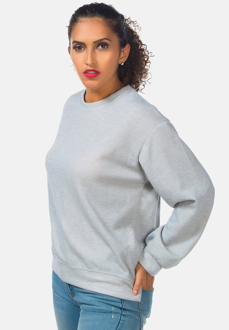 knitted long sleeve pullover sweatshirt by ruw#color_grey