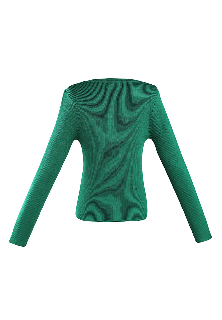 knitted pattern sweater top#color_green