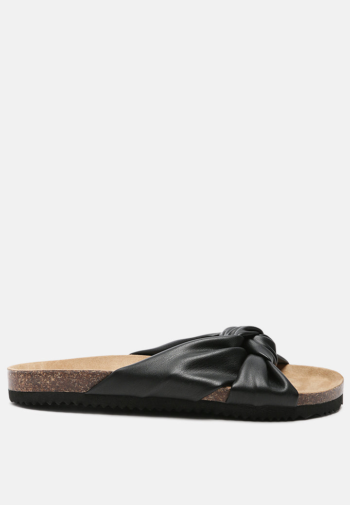 knot strap slide flats#color_black