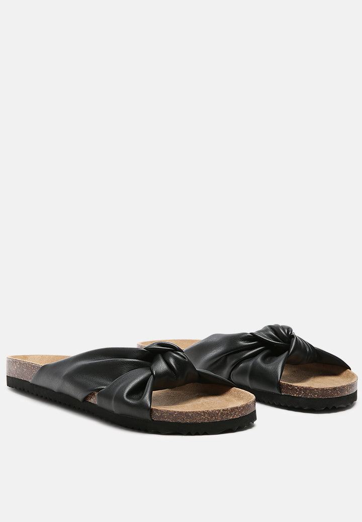 knot strap slide flats#color_black