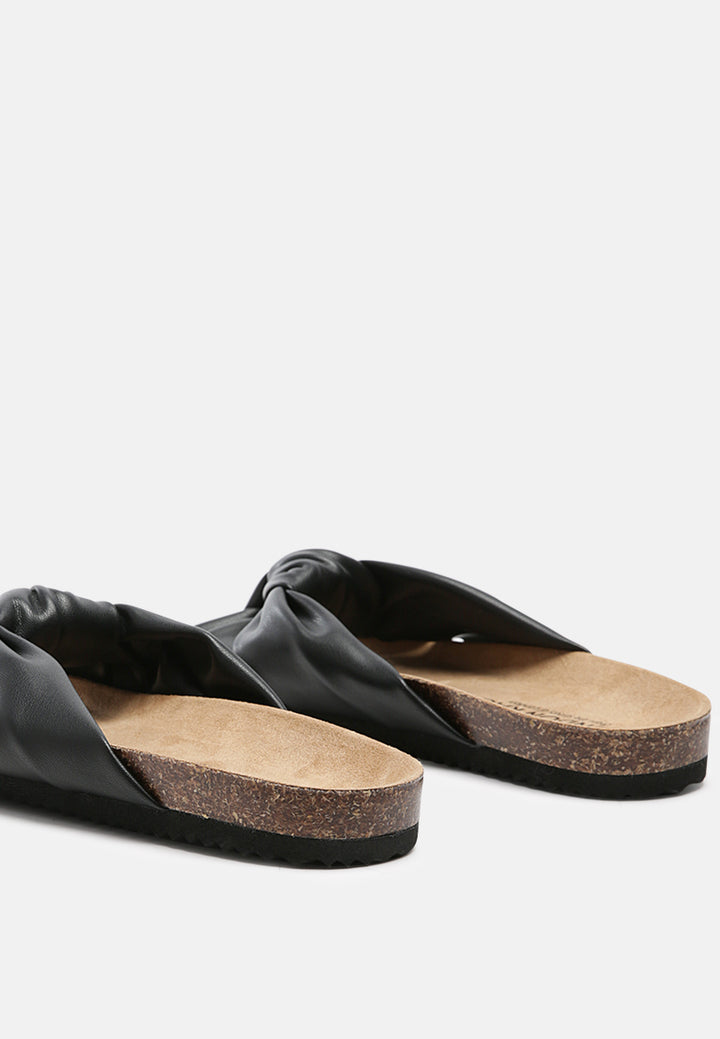 knot strap slide flats#color_black