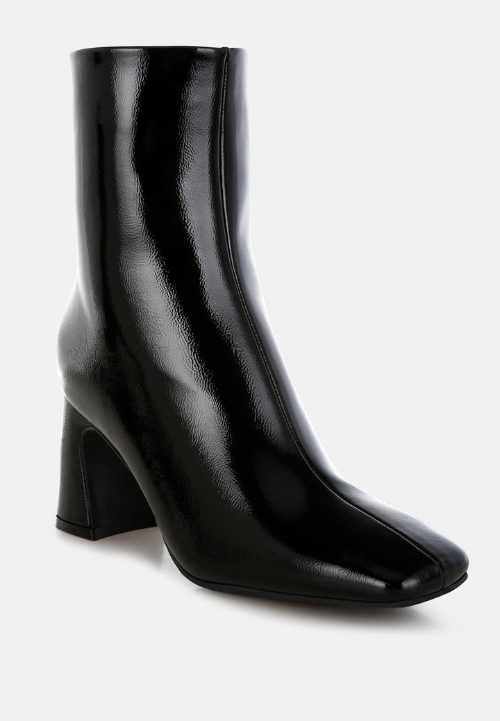 patent square toe ankle boots by ruw#color_black