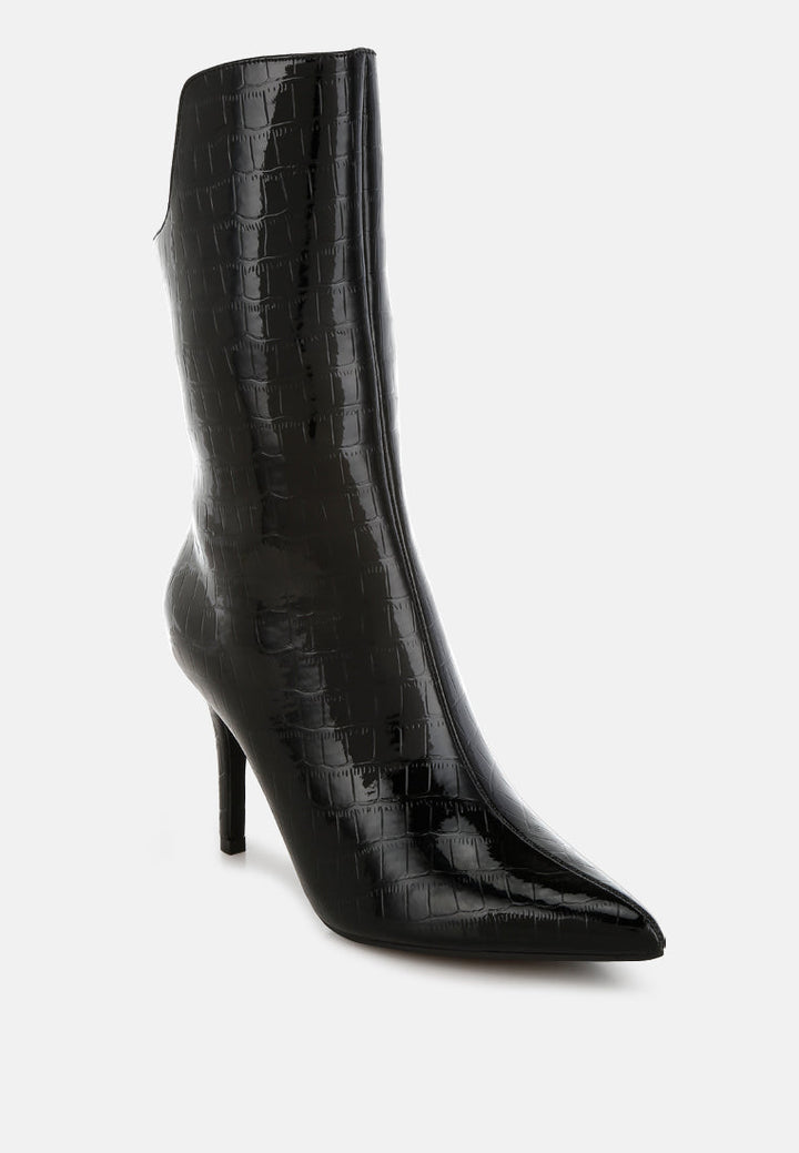 croco stiletto heel mid-calf boots by ruw#color_black