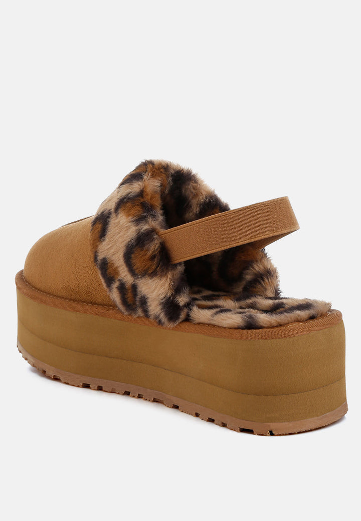 leopard faux fur platform classic slingback by ruw#color_tan
